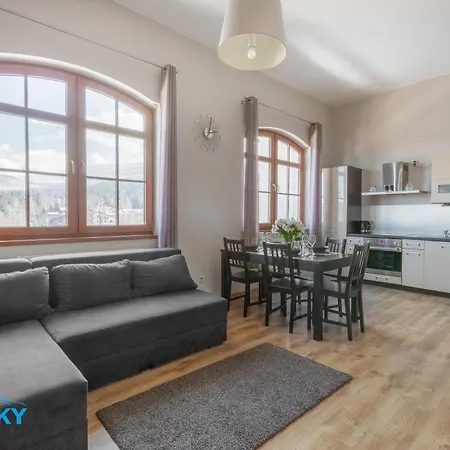 Апартаменты Blue Sky - W Centrum, Blisko Deptaka, Restauracji I Atrakcji Karpacza - Obroncow Pokoju 1d *